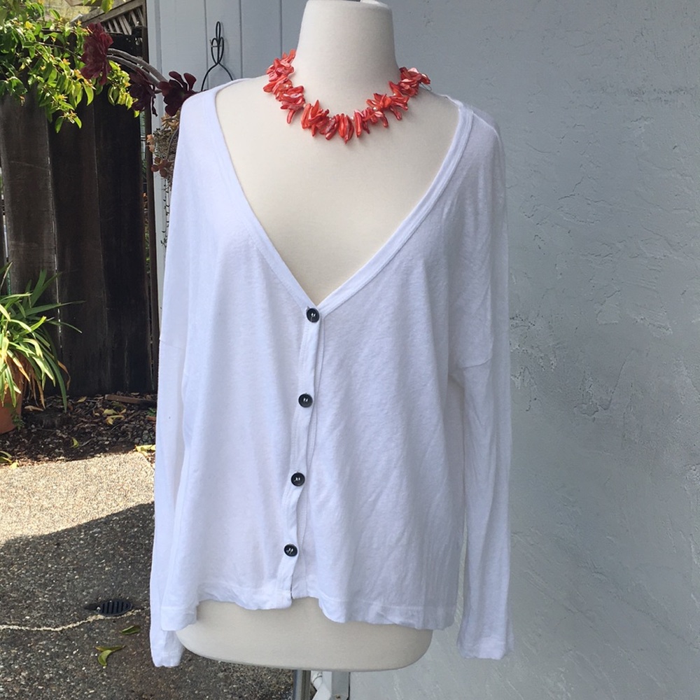 Chalet et Céci oversized linen cotton cardigan